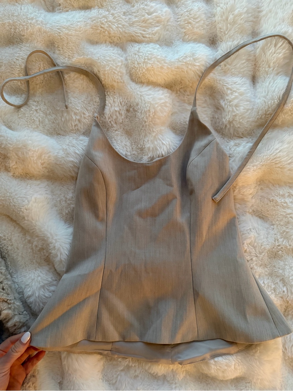 Aritzia Women's Beige Spaghetti Strap Cami Top